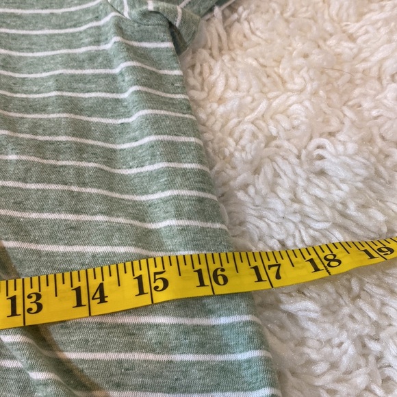 GREEN & WHITE STRIPED UNIVERSAL THREAD BRAT GIRL SUMMER T SHIRT w/ FRONT… - Picture 10 of 12